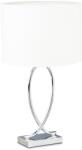 Relaxdays Lampă de masă Relaxdays argintie cu abajur (10023915)