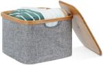 Relaxdays Coș de depozitare Relaxdays, material textil, gri (10023079)