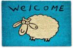 Relaxdays Covoraș de ușă Relaxdays cu model de cocos, WELCOME Sheep, albastru (10019550) Covor