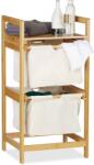 Relaxdays Coș de rufe Relaxdays din bambus cu 2 sertare (10043947)