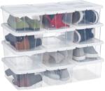 Relaxdays Cutii de pantofi din plastic Relaxdays, set de 12 (10055723)