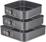 Relaxdays Tavă pătrată cu arc Relaxdays, set de 3 (10042469)
