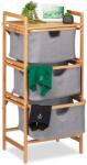 Relaxdays Sortator de rufe Relaxdays din bambus cu 3 compartimente (10034280)