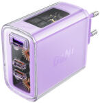 ACEFAST Incarcator Acefast GaN 65W 3 porturi (1xUSB, 2xUSB C) violet (A45) (inc/372191)
