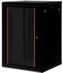 Lande PROlineB 600x600 lapraszerelt 18U 19" fali rack szekrény fekete (LN-WB-18U6060-BL-F) - techsend