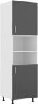 haaus Corp Turn Karo, 2 Usi, cu spatiu cuptor, Antracit/Alb, 60 x 57 x 210 cm (917586)