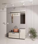 haaus Cuier Cairo, Stejar Alb/Antracit, 113 x 35 x 198 cm (927042)
