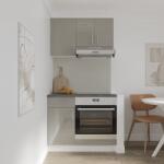 haaus Set Bucatarie Karo V1, Gri Lucios/Alb, MDF, Blat Thermo 28 mm, L 100 cm (924287)