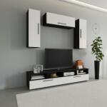 haaus Living Kos V18, Negru/Alb Lucios, MDF, L 190 cm (921903)