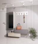 haaus Cuier Diego, Stejar Alb/Antracit, 140 x 28 x 180 cm (927011)