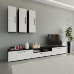 haaus Living Kos V7, Negru/Alb Lucios, MDF, L 285 cm (921798)