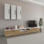 haaus Living Kos V7, Alb/Stejar Artisan, L 285 cm (921415)