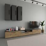 haaus Living Kos V7, Antracit/Stejar Artisan, L 285 cm (921606)