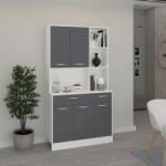 haaus Bufet Hugo, Antracit/Alb, 100 x 44 x 188 cm (922009)