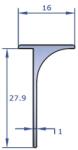 haaus Profil Imbinare Colt Blat, Aluminiu, 28 mm (917678)
