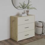 haaus Comoda Malmo, 3 Sertare, Stejar Artisan/Argila, 80 x 42 x 80 cm (922801)