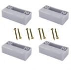haaus Set 4 Picioare Dreptunghiulare, Plastic, L 85 x l 40 x H 25 mm (918231)