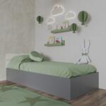 haaus Pat Malmo, 200 x 90 cm, saltea spuma inclusa, Stejar Alb/Antracit (925109)