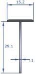 haaus Profil Imbinare Blat, Aluminiu, 28 mm (917661)