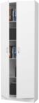 haaus Biblioteca Flint, 2 Usi, Alba, 70 x 32 x 196 cm (916435)