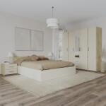 haaus Set dormitor Malmo V10, Pat 200 x 160 cm, Stejar Artisan/Argila (923716)
