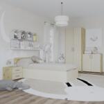 haaus Set dormitor Malmo V19, Pat 200 x 90 cm, Stejar Artisan/Argila (923617)