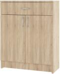 haaus Comoda Tisa, 1 Sertar, 2 Usi, Stejar Sonoma, 80 x 35 x 100 cm (910181)