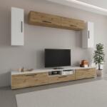haaus Living Kos V6, Alb/Stejar Artisan, L 285 cm (921408)