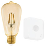 EGLO , 12258 , LEDE27 , fé nyforrá s , 2200 K , E27 , 1X4, 9W , Dimmelhető , borostyá n