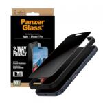 Panzer Folie de protectie Ecran Privacy PanzerGlass Ultra-Wide Fit 2-Way EasyAligner pentru Apple iPhone 17 Pro, Sticla Securizata, Full Glue - evomag