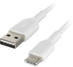 Belkin Cablu de date Belkin BEL-0207, USB-A la USB-C, 2m (Alb) (BEL-0207)
