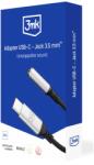 3mk Protection USB 2.0 Type C Jack Átalakító Fekete 50cm 3MK518055 (3MK518055)
