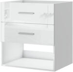 Intenso Fiókos fürdőszobaszekrény Intenso Verso-Max - 60 cm (magasfényű fehér) - pepita