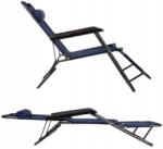 SPRINGOS kerti Napozószék, összecsukható, 120kg - Sötétkék (GC0012)