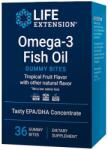 Life Extension Omega-3 Fish Oil Gummy Bites, 36 tablete de jeleu, Life Extension