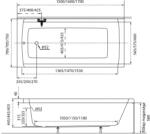 Radaway Viva egyenes akril kád 160x70