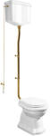SAPHO KERASAN RETRO álló WC. hátsó kifolyású. tartállyal. öblítőmechanikával. ülőke nélkül. fehér/bronz