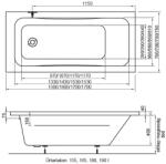 Radaway Danuta egyenes kád 150x70