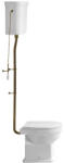 SAPHO GSI CLASSIC álló WC. hátsó kifolyású. tartállyal. öblítőmechanikával. ülőke nélkül. fehér/bronz
