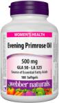 Webber Naturals Evening Primrose Oil, 500 mg, 180 capsule gelatinoase moi, Webber Naturals