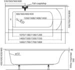 Radaway Fresh egyenes akril kád 180x80
