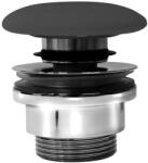 SAPHO GSI klik-klak mosdólefolyó. túlfolyó nélkül. kerámia fedéllel. 5/4. matt fekete