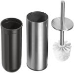 SAPHO BEMETA NEO álló WC kefetartó. fehér kefe. 95x380x95mm. inox/matt