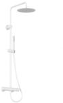 RAVAK Spring termosztátos zuhanyoszlop, állítható, zuhanyszettel, matt fehér SG 091.10WHM