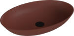 SAPHO BANERA OVAL öntöttmárvány mosdó. 60x40cm. matt barna