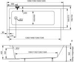 Radaway Sandra Slim egyenes akril kád 170x75