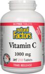 Natural Factors Vitamin C Time Release, 1000 mg, 210 tablete, Natural Factors