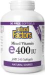 Natural Factors Vitamin E, 400 IU, 240 capsule, Natural Factors