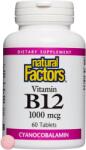 Natural Factors Vitamin B12 Cyanocobalamin, 1000 mcg, 60 tablete, Natural Factors