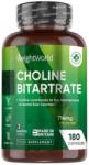 WeightWorld Choline Bitartrate, 180 capsule, Weight World
